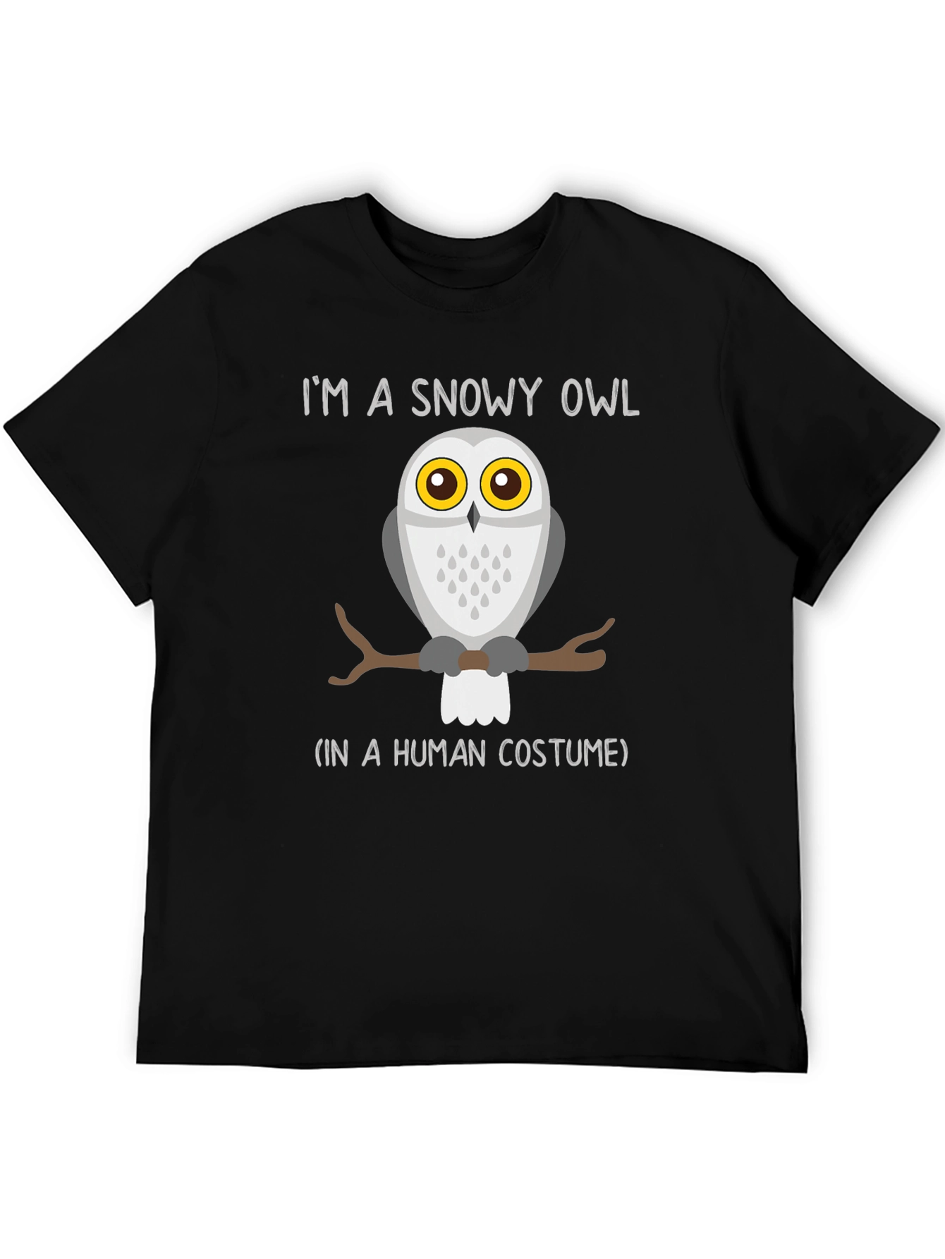Snowy Owl in Human Costume Graphic T-Shirt