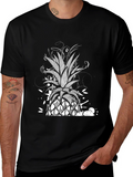 Pineapple Graphic Black T-Shirt