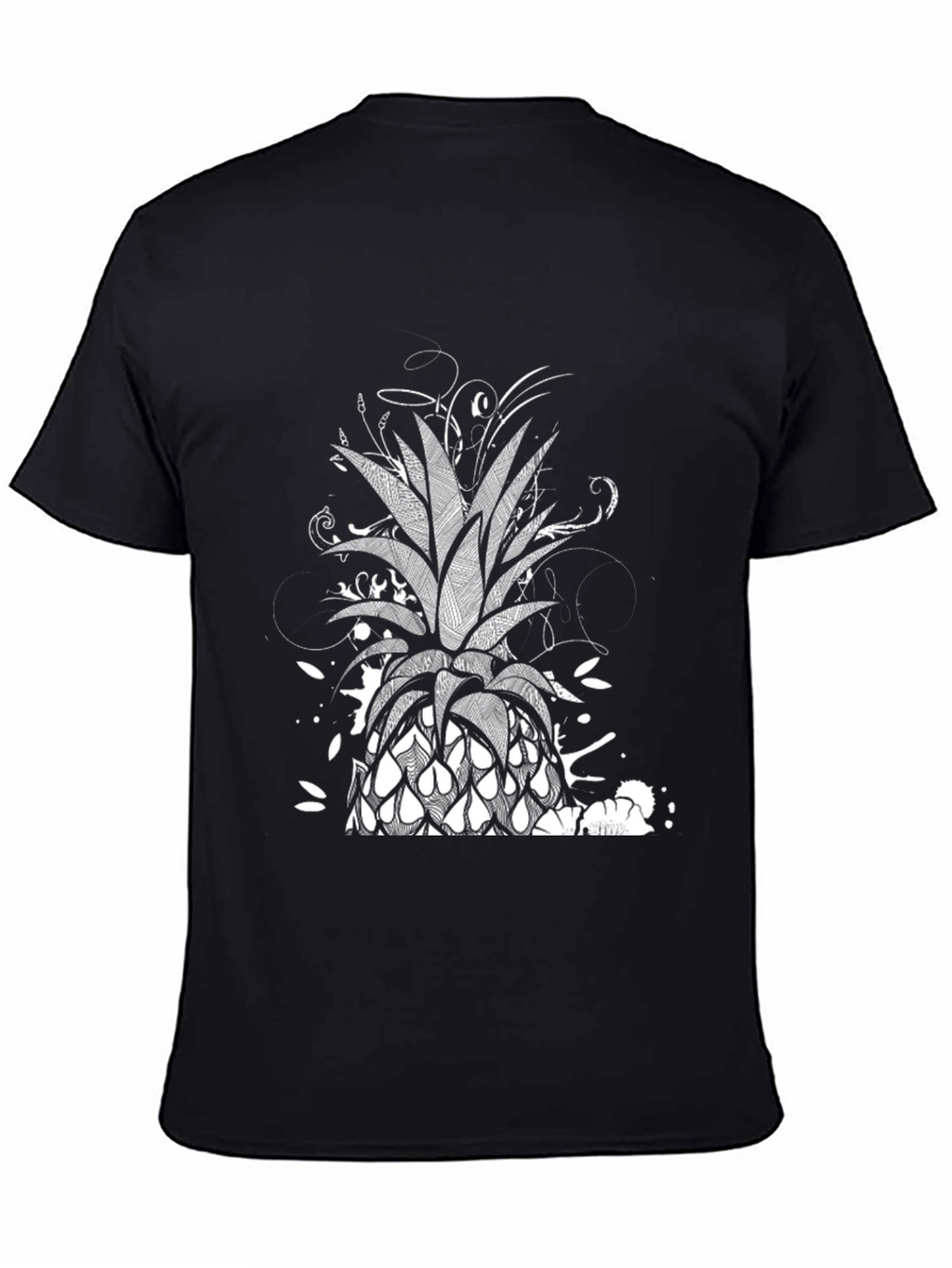 Pineapple Graphic Black T-Shirt