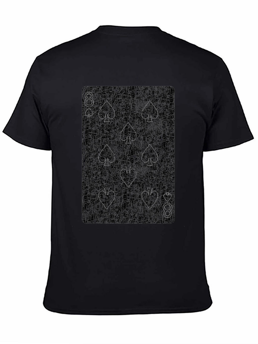 8 of Spades Graphic Tee - Stylish Card Design