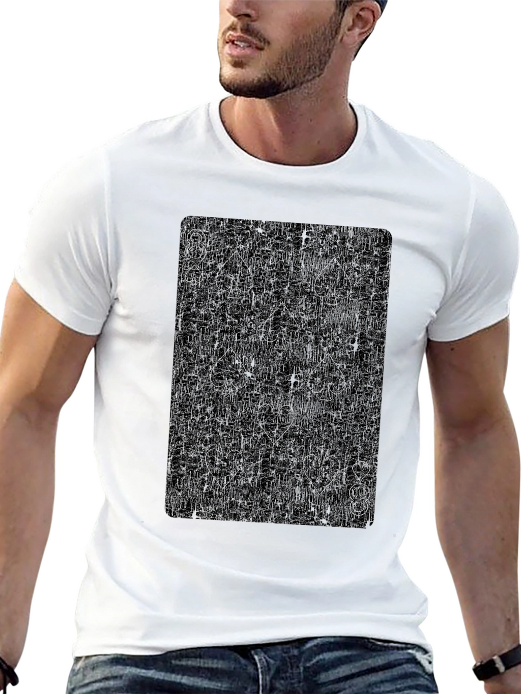 8 of Spades Graphic Tee - Stylish Card Design