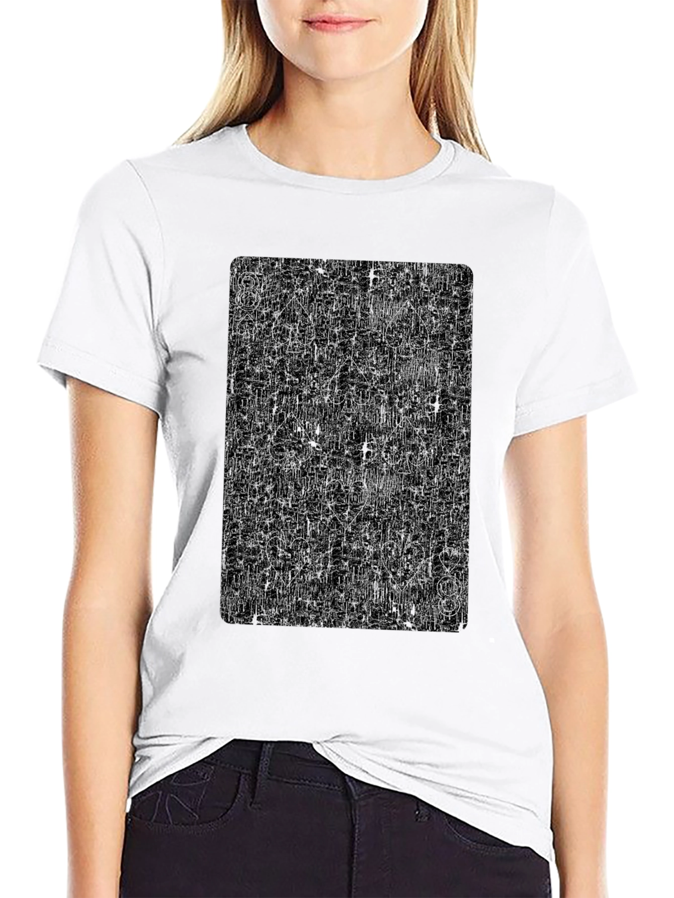 8 of Spades Graphic Tee - Stylish Card Design