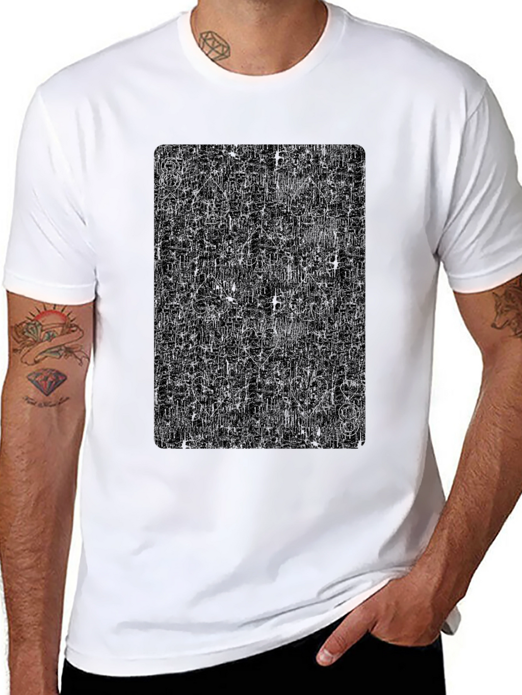 8 of Spades Graphic Tee - Stylish Card Design