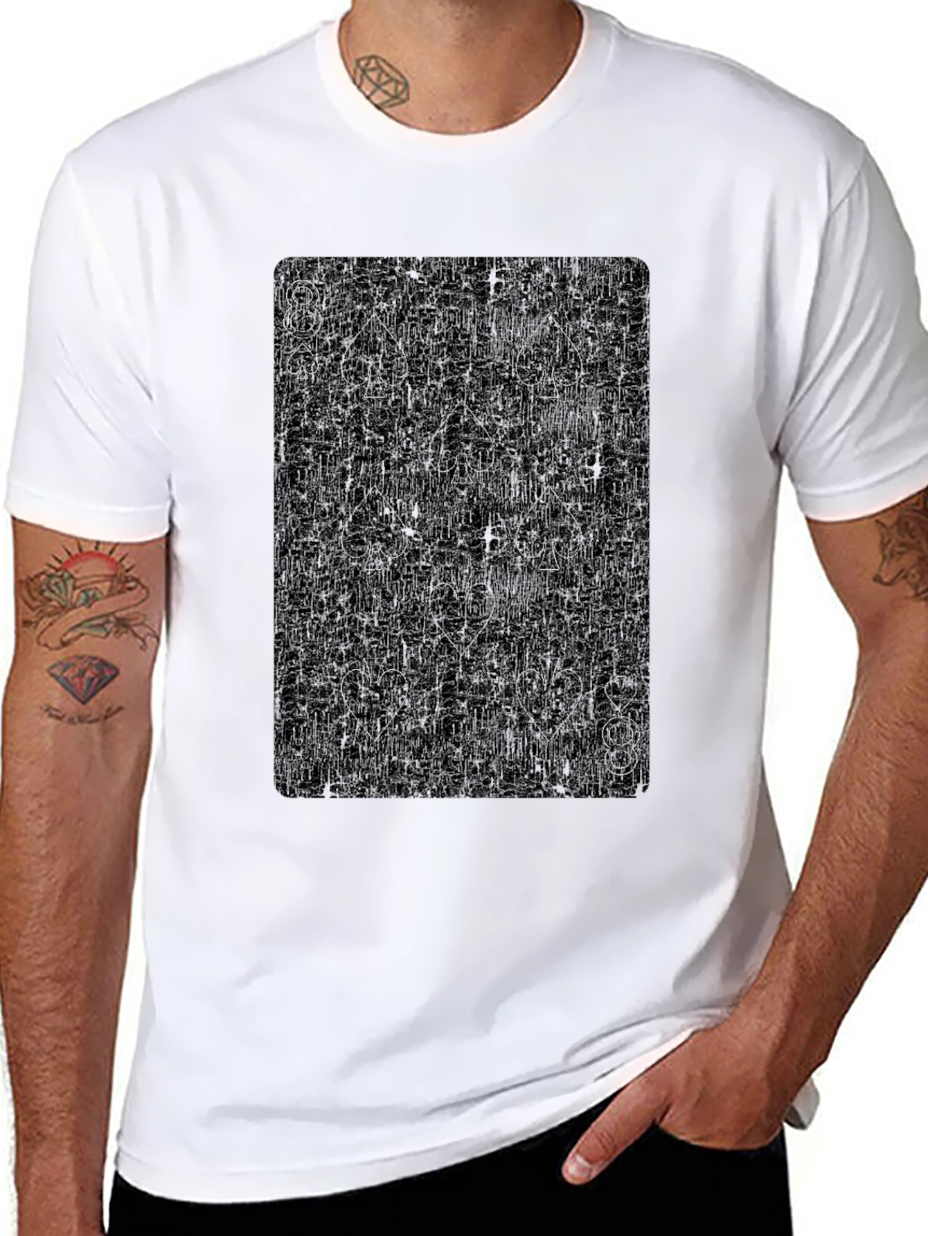 8 of Spades Graphic Tee - Stylish Card Design