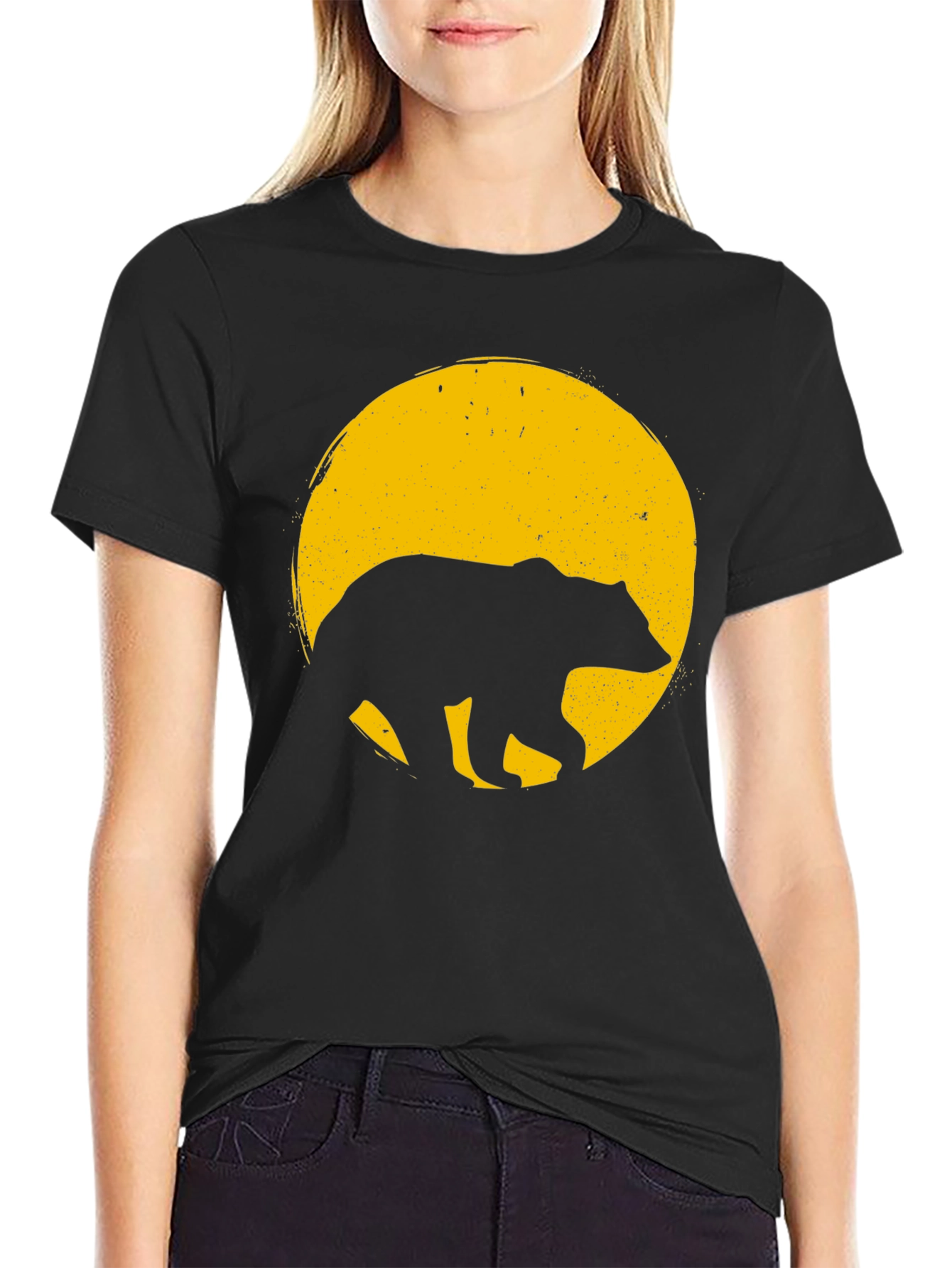 Bear Silhouette Tee - Mens Black T-Shirt