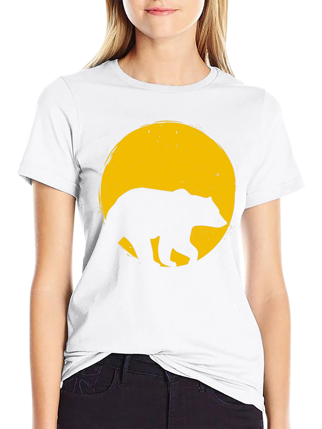 Bear Silhouette Tee - Mens Black T-Shirt