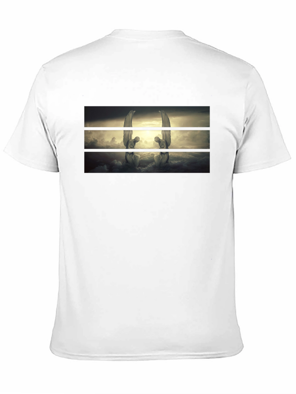 Angelic Statues Graphic Black T-Shirt