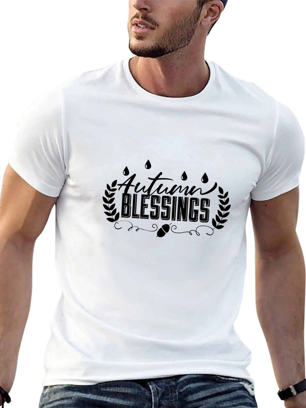 Autumn Blessings Black T-Shirt