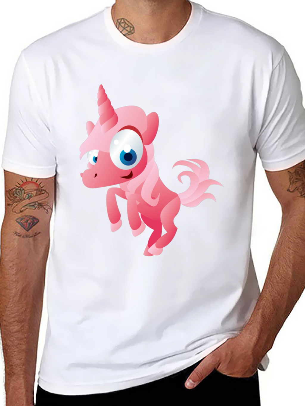 Black Unicorn Cartoon T-Shirt