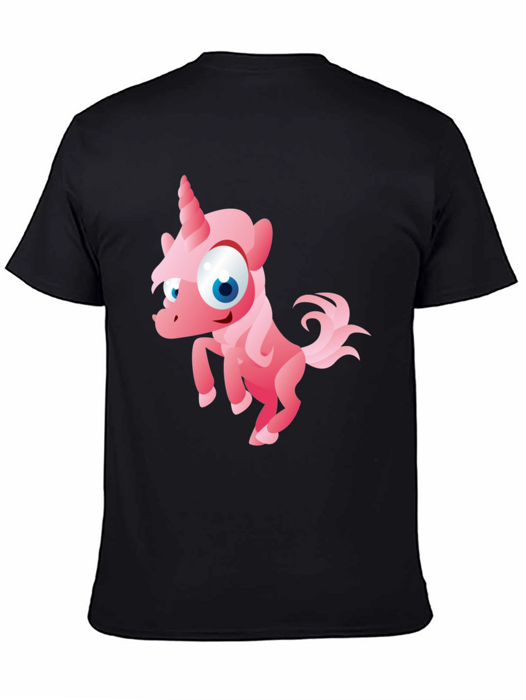 Black Unicorn Cartoon T-Shirt