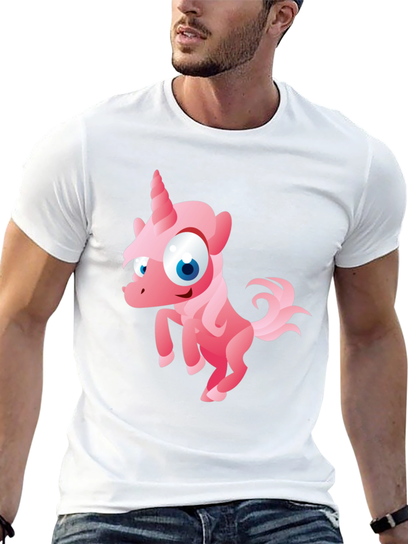 Black Unicorn Cartoon T-Shirt