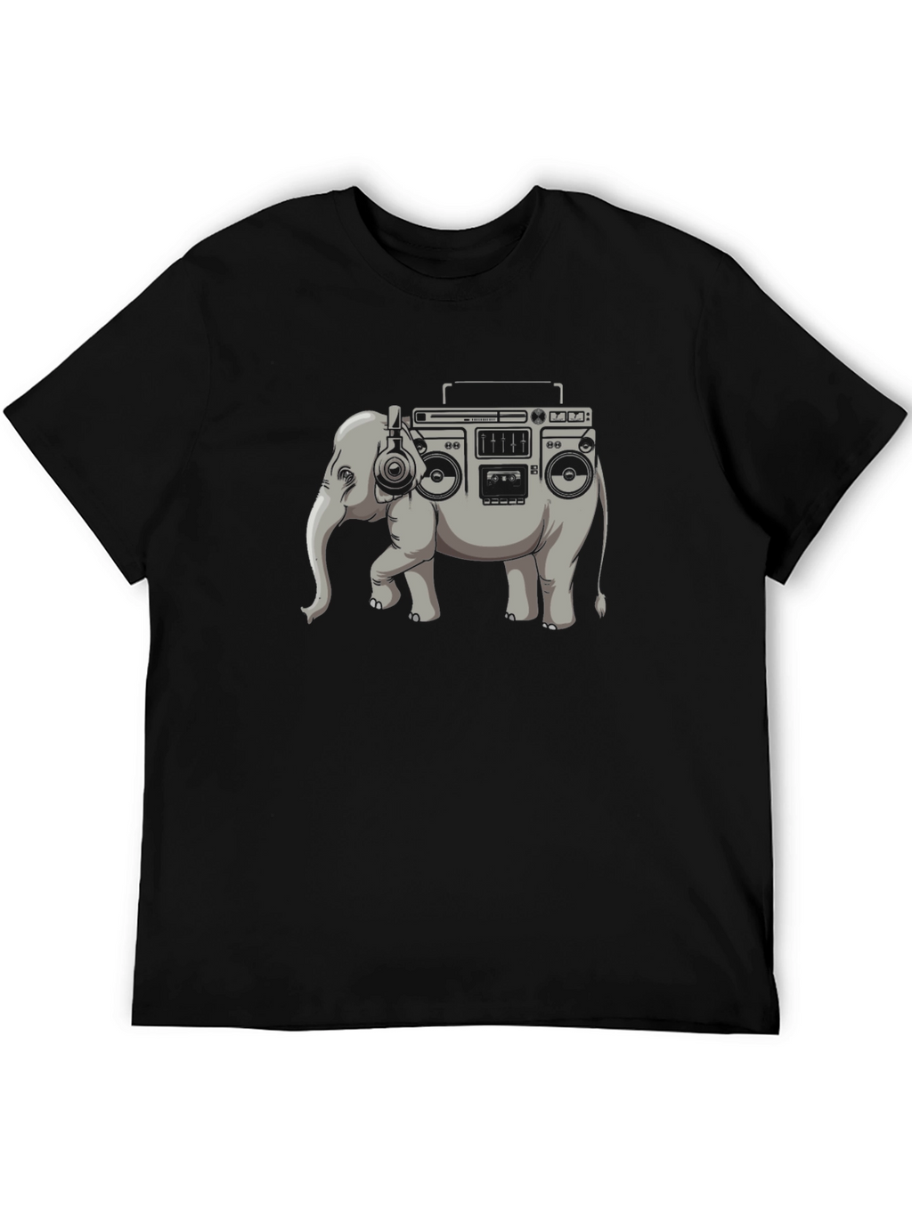 Boombox Elephant Graphic Tee - Unique Style