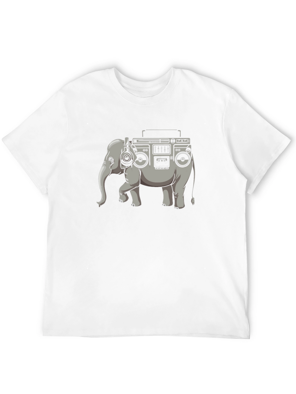 Boombox Elephant Graphic Tee - Unique Style