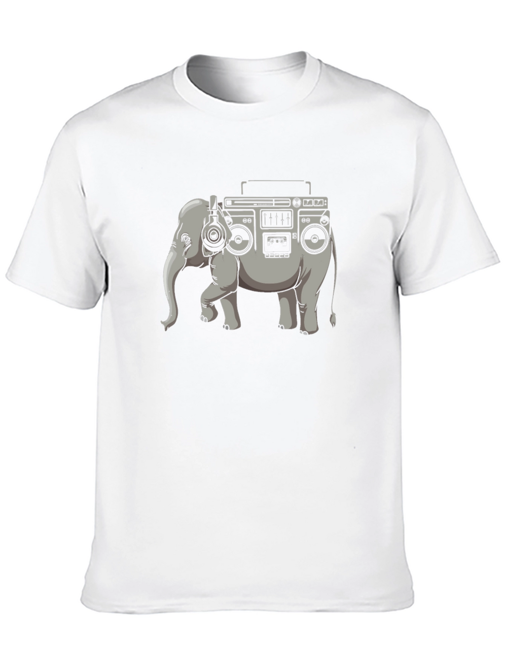 Boombox Elephant Graphic Tee - Unique Style