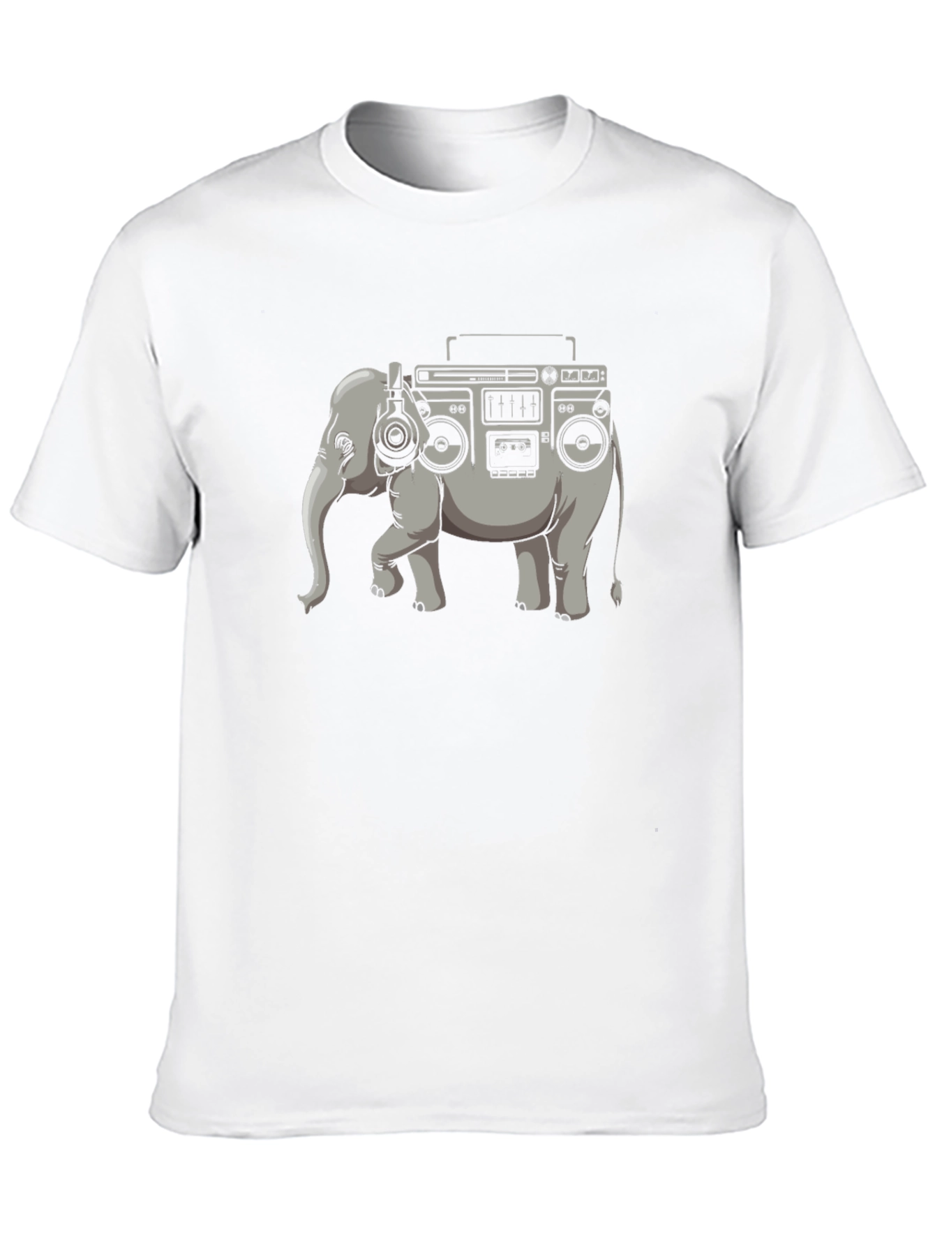 Boombox Elephant Graphic Tee - Unique Style
