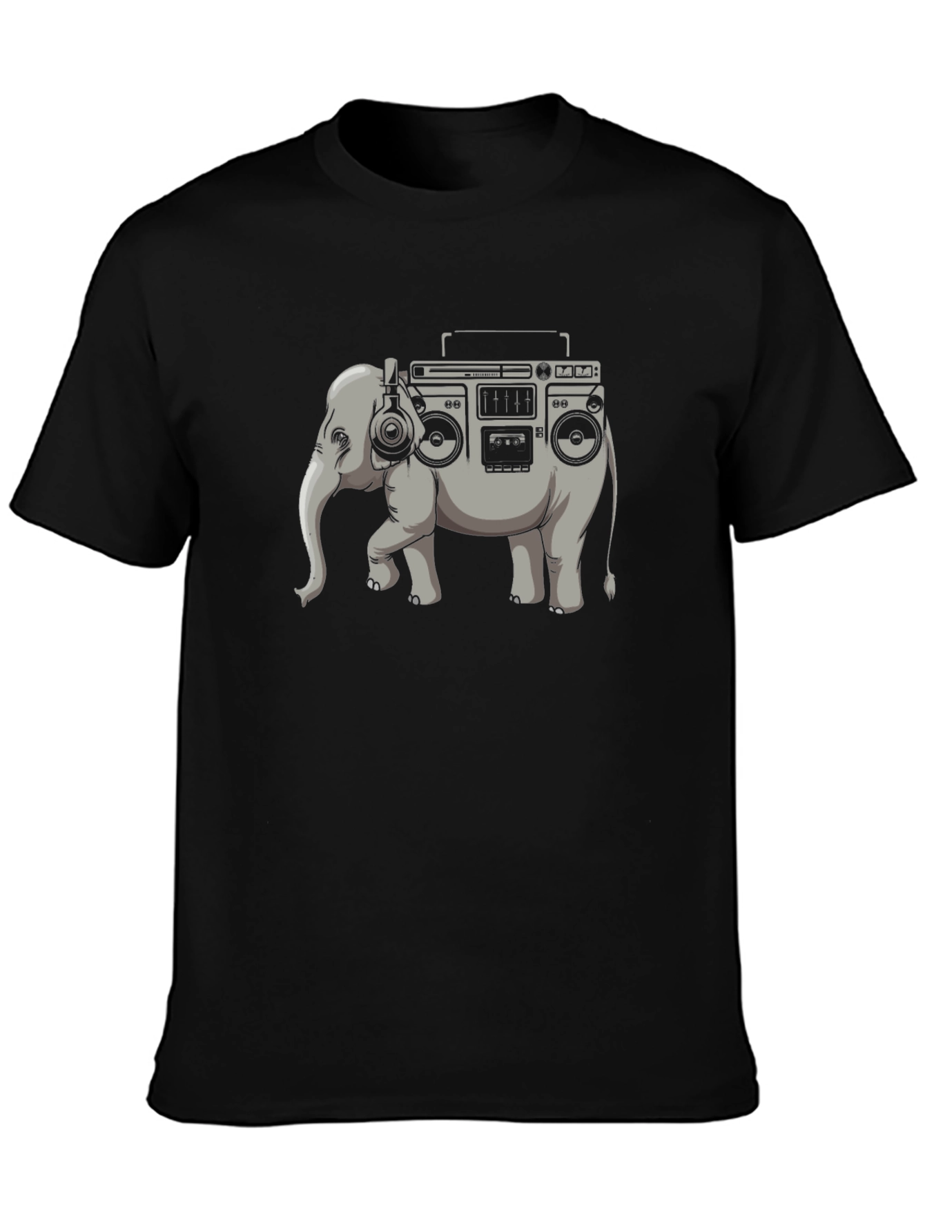 Boombox Elephant Graphic Tee - Unique Style