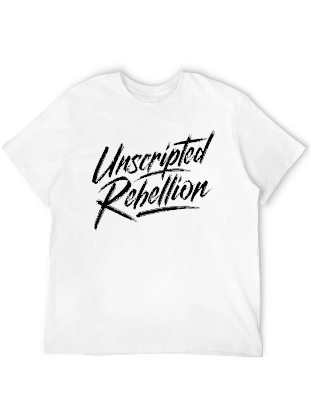 Unscripted Rebellion Black Graphic Tee - Menswear