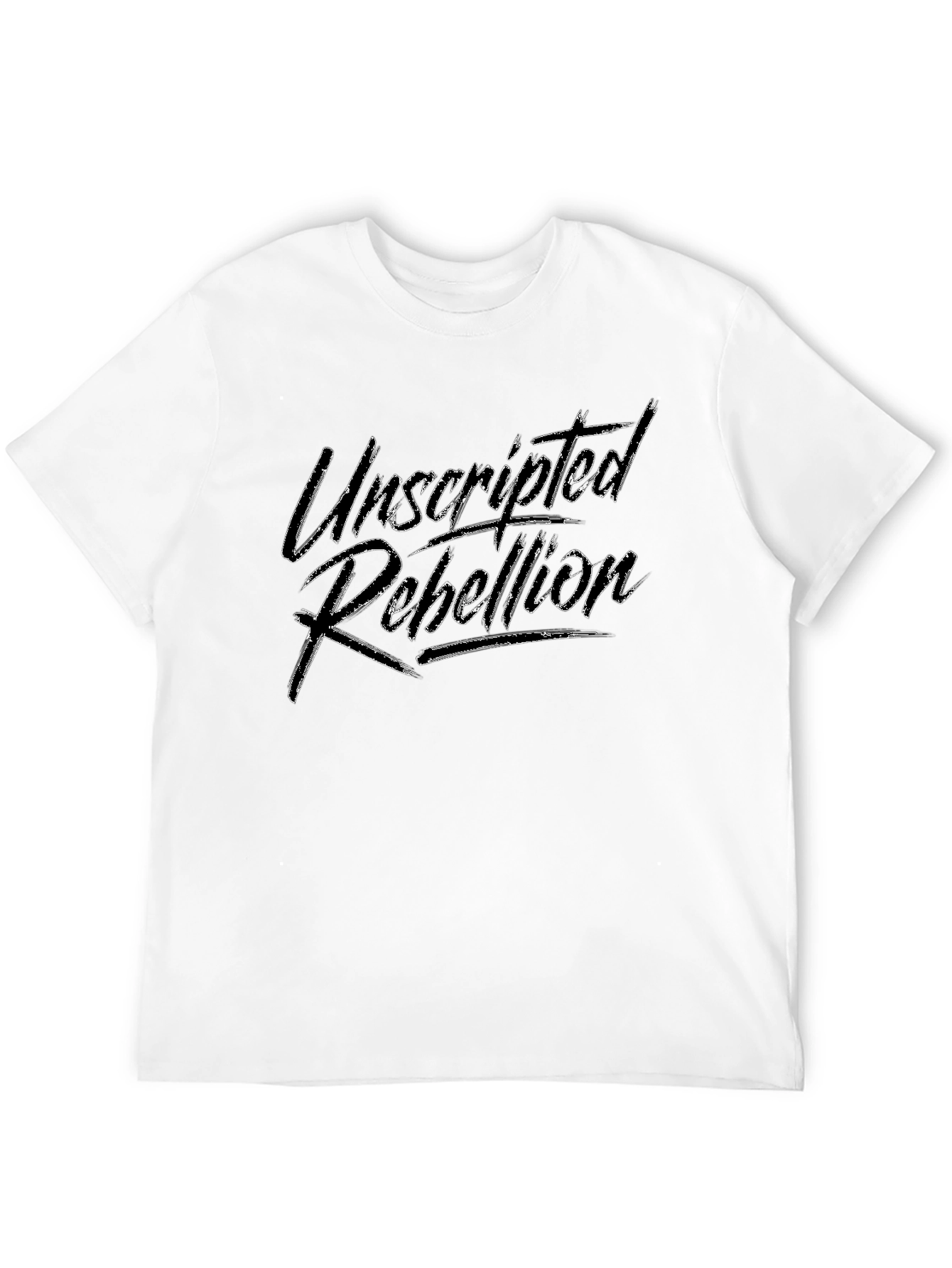 Unscripted Rebellion Black Graphic Tee - Menswear
