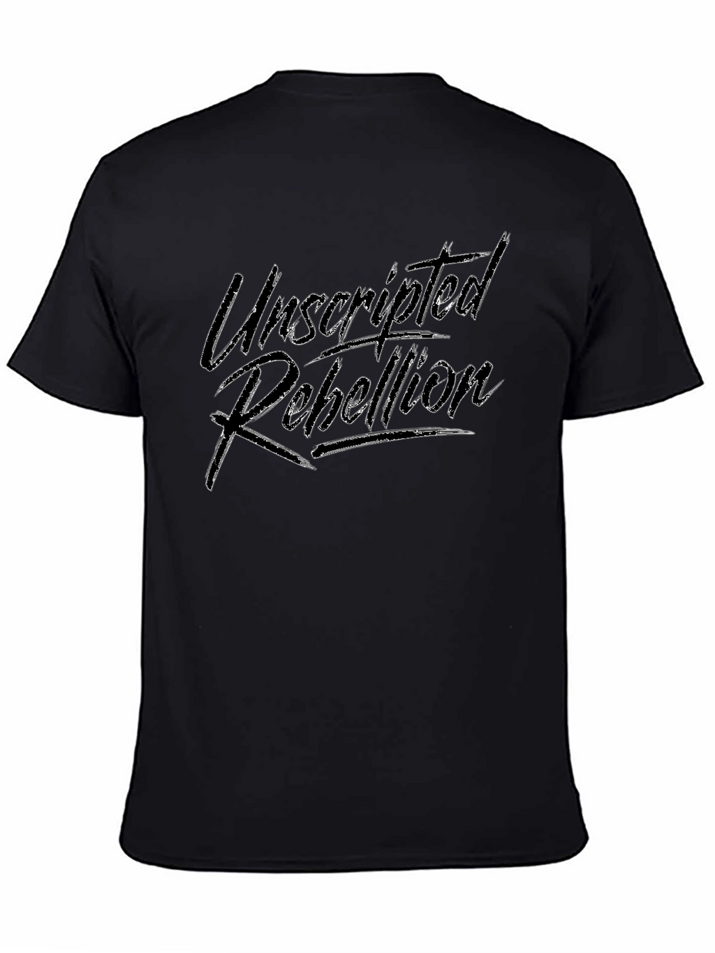Unscripted Rebellion Black Graphic Tee - Menswear