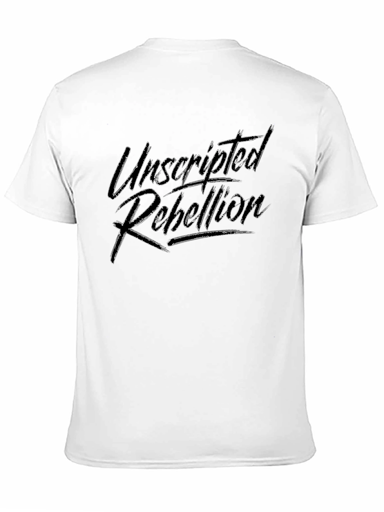 Unscripted Rebellion Black Graphic Tee - Menswear
