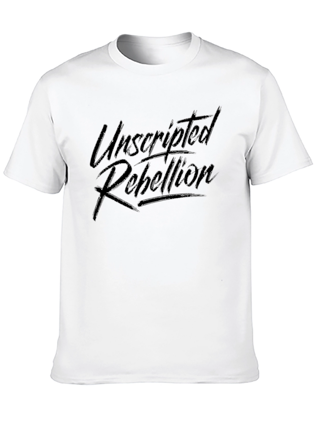 Unscripted Rebellion Black Graphic Tee - Menswear