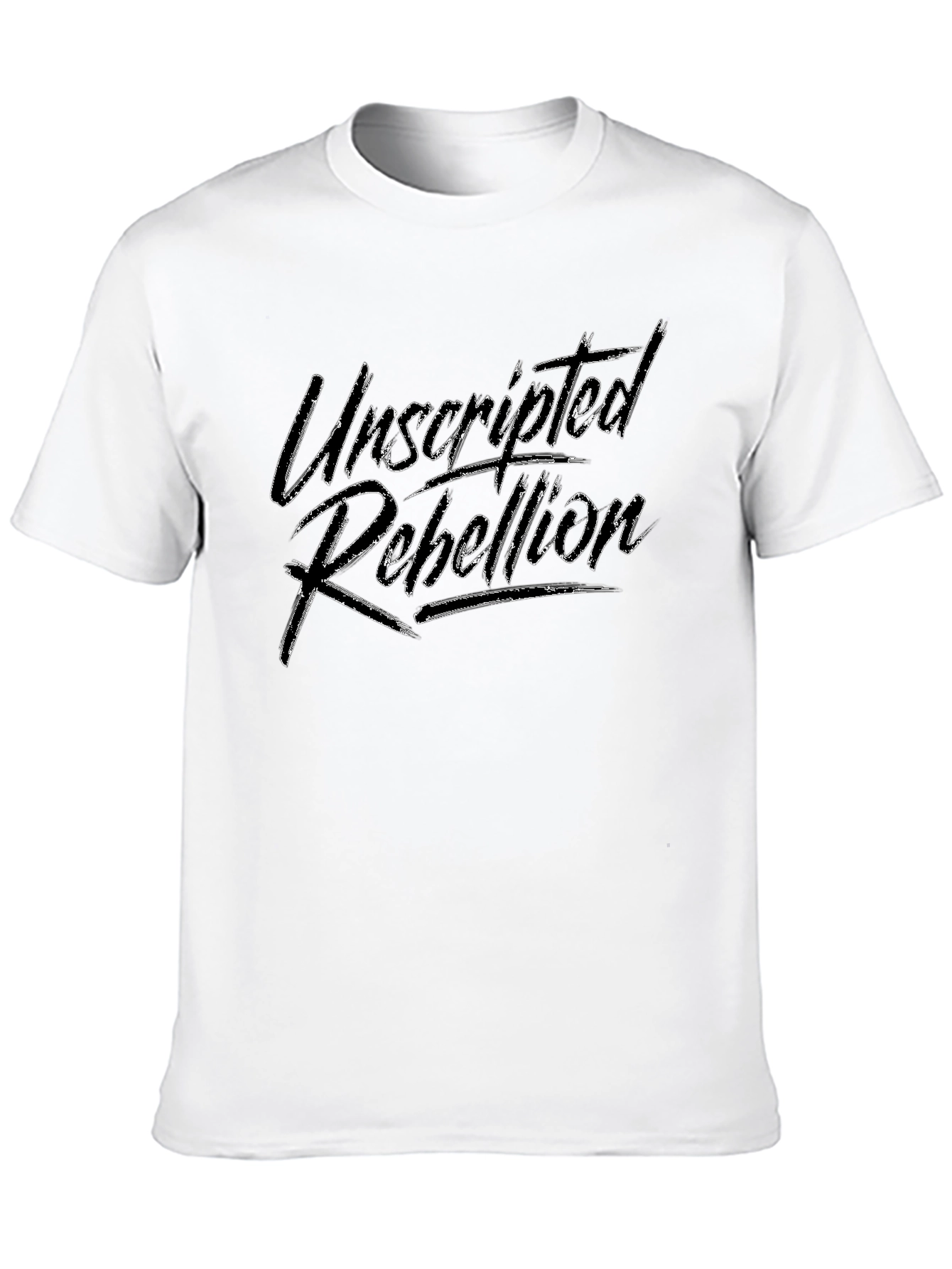 Unscripted Rebellion Black Graphic Tee - Menswear