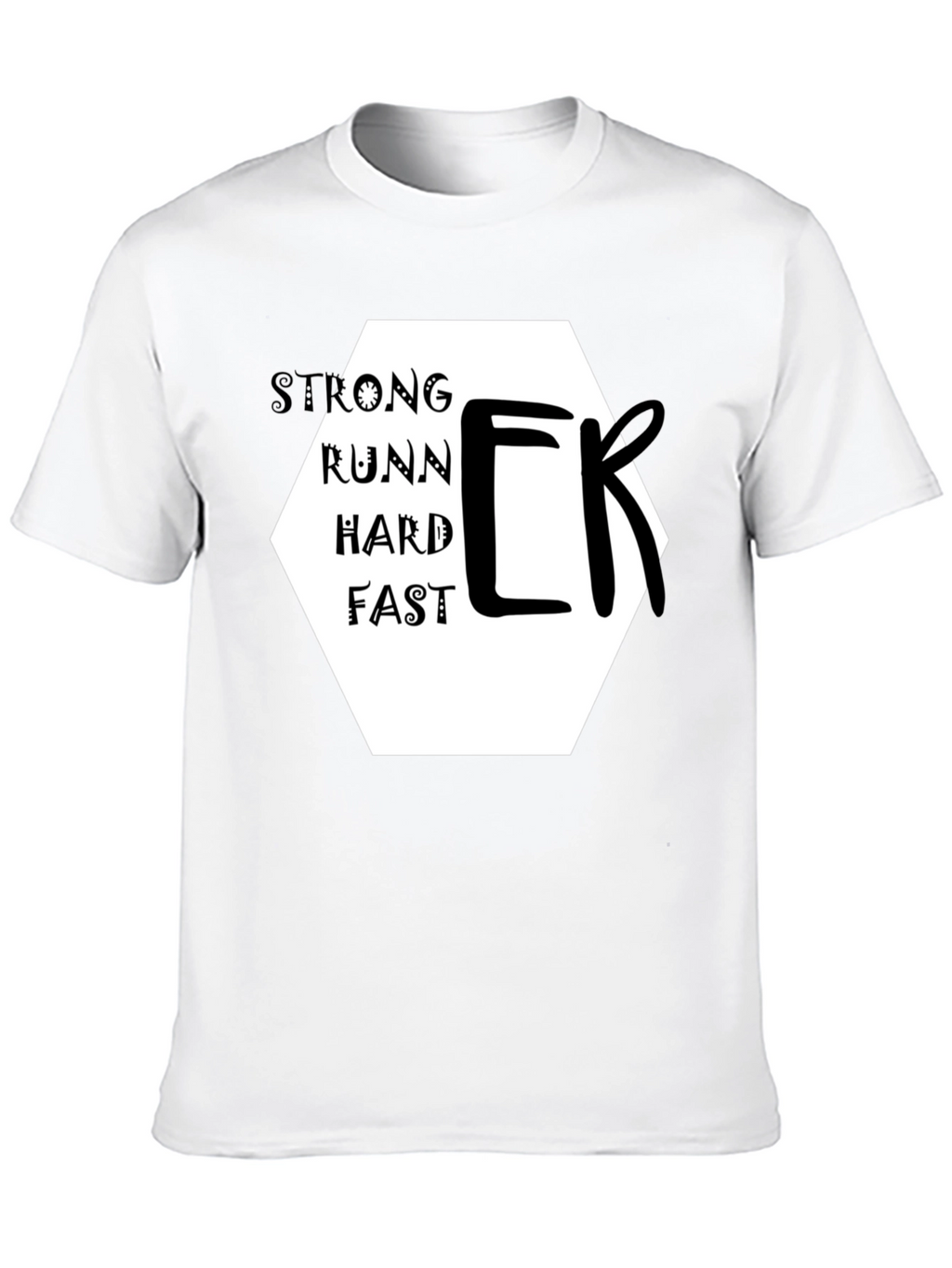 Strong Runner Graphic Black T-Shirt