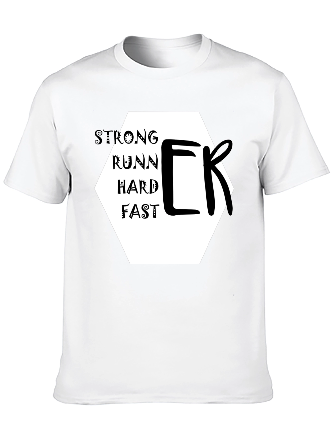 Strong Runner Graphic Black T-Shirt