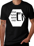 Strong Runner Graphic Black T-Shirt