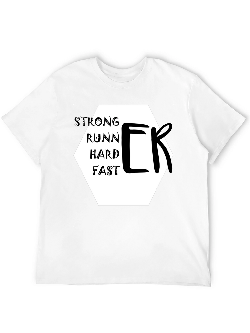 Strong Runner Graphic Black T-Shirt