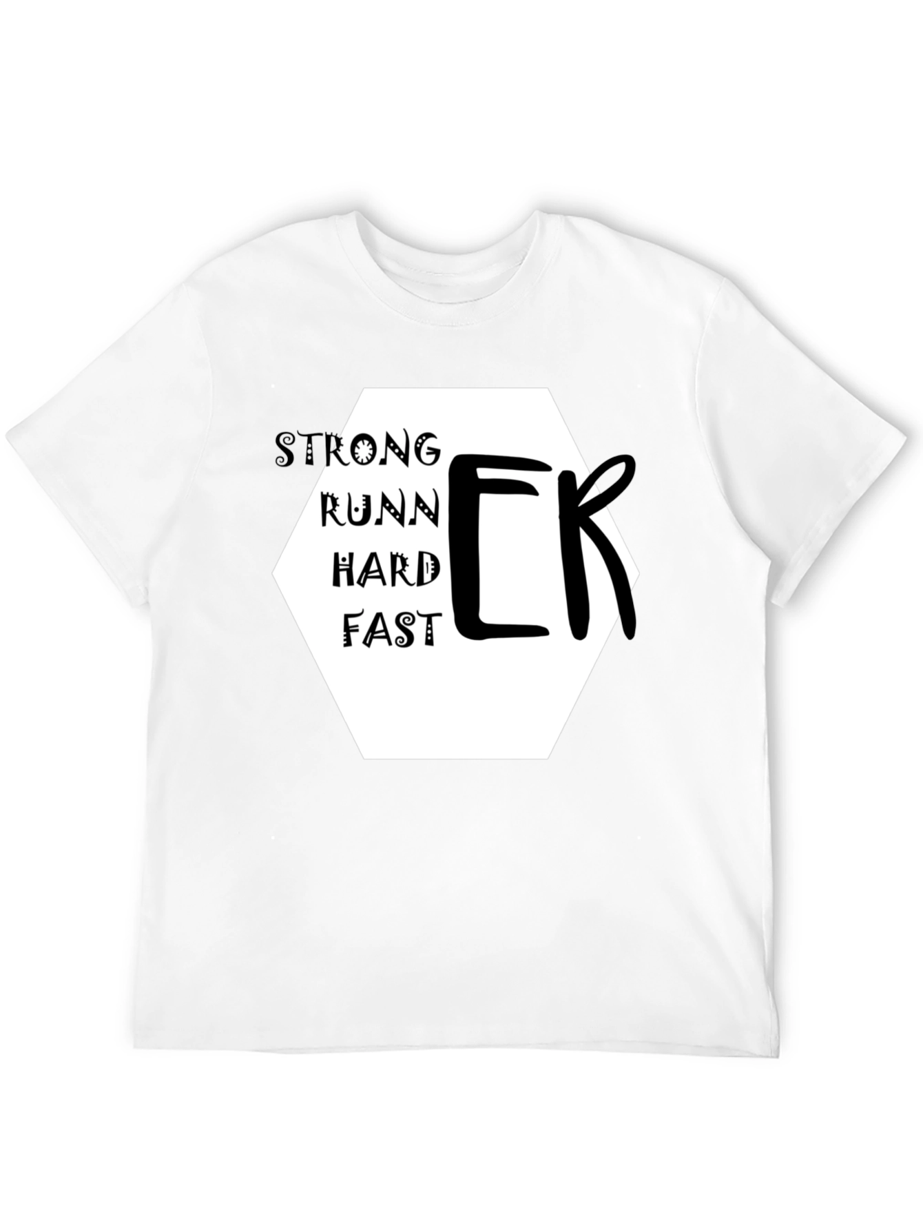 Strong Runner Graphic Black T-Shirt