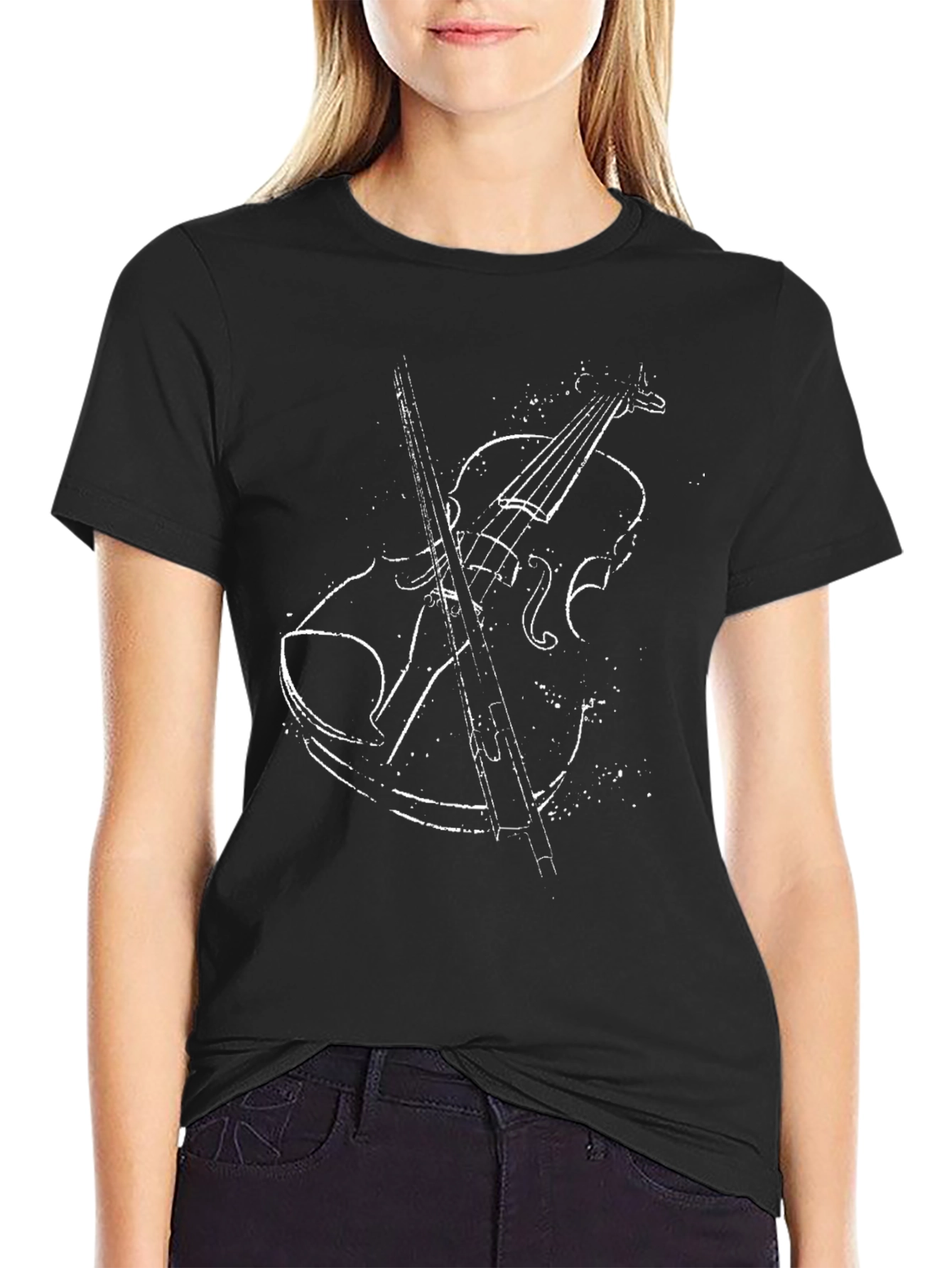 Violin Graphic T-Shirt - Music Lover Tee