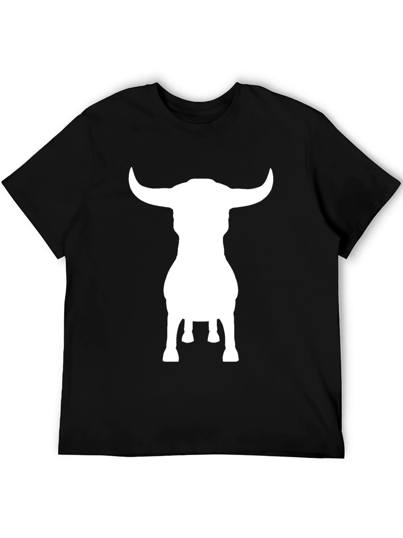 Bull Silhouette Black Graphic Tee - Mens