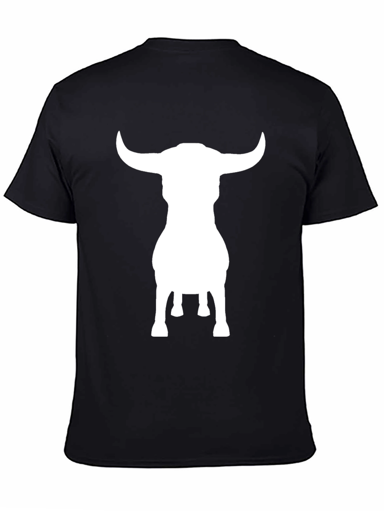 Bull Silhouette Black Graphic Tee - Mens