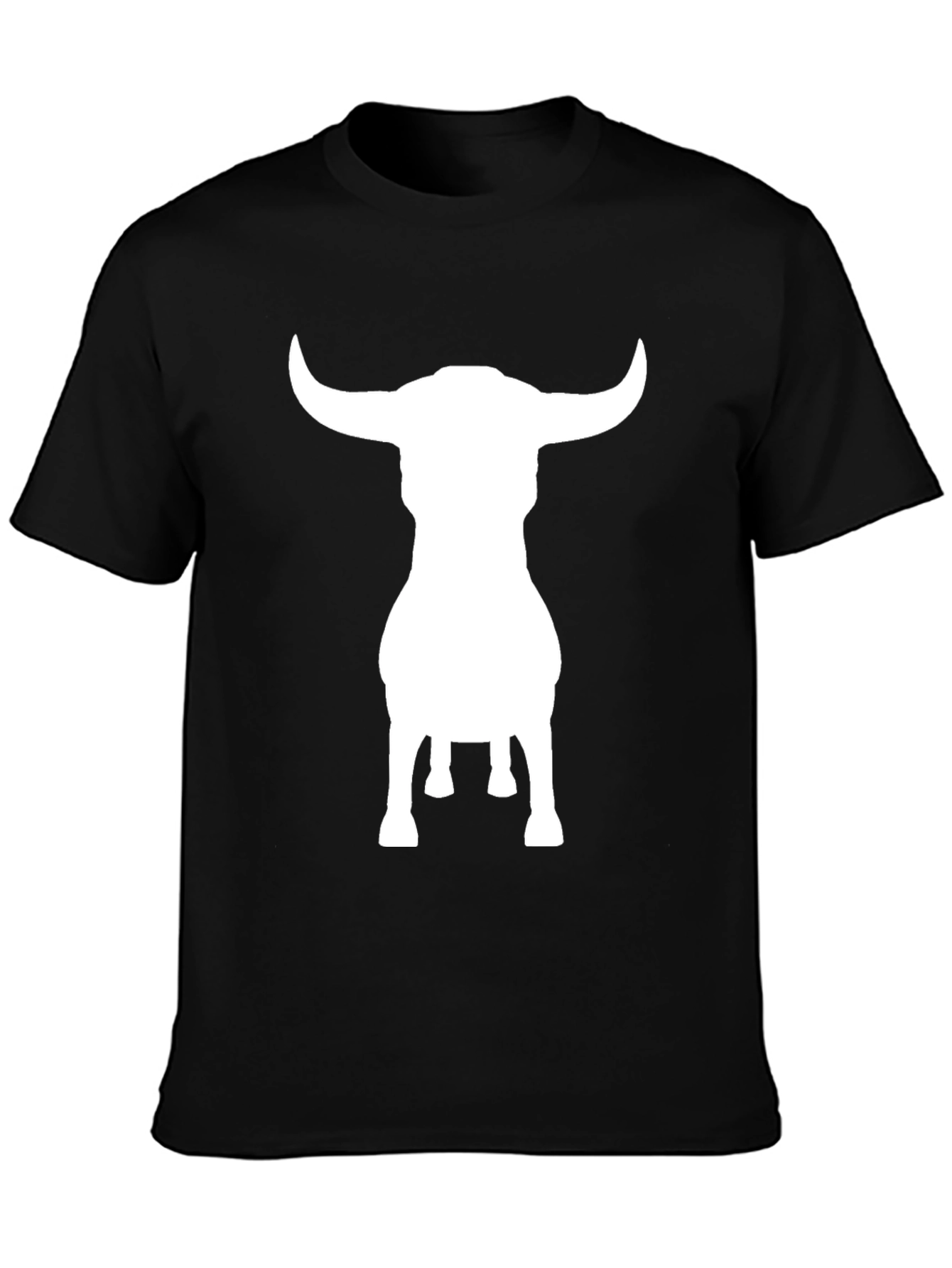 Bull Silhouette Black Graphic Tee - Mens