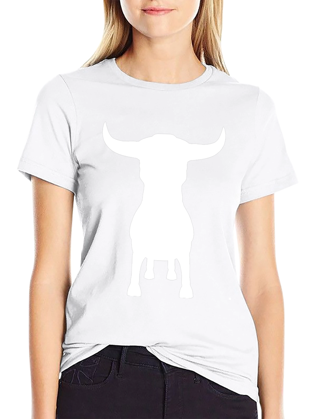 Bull Silhouette Black Graphic Tee - Mens