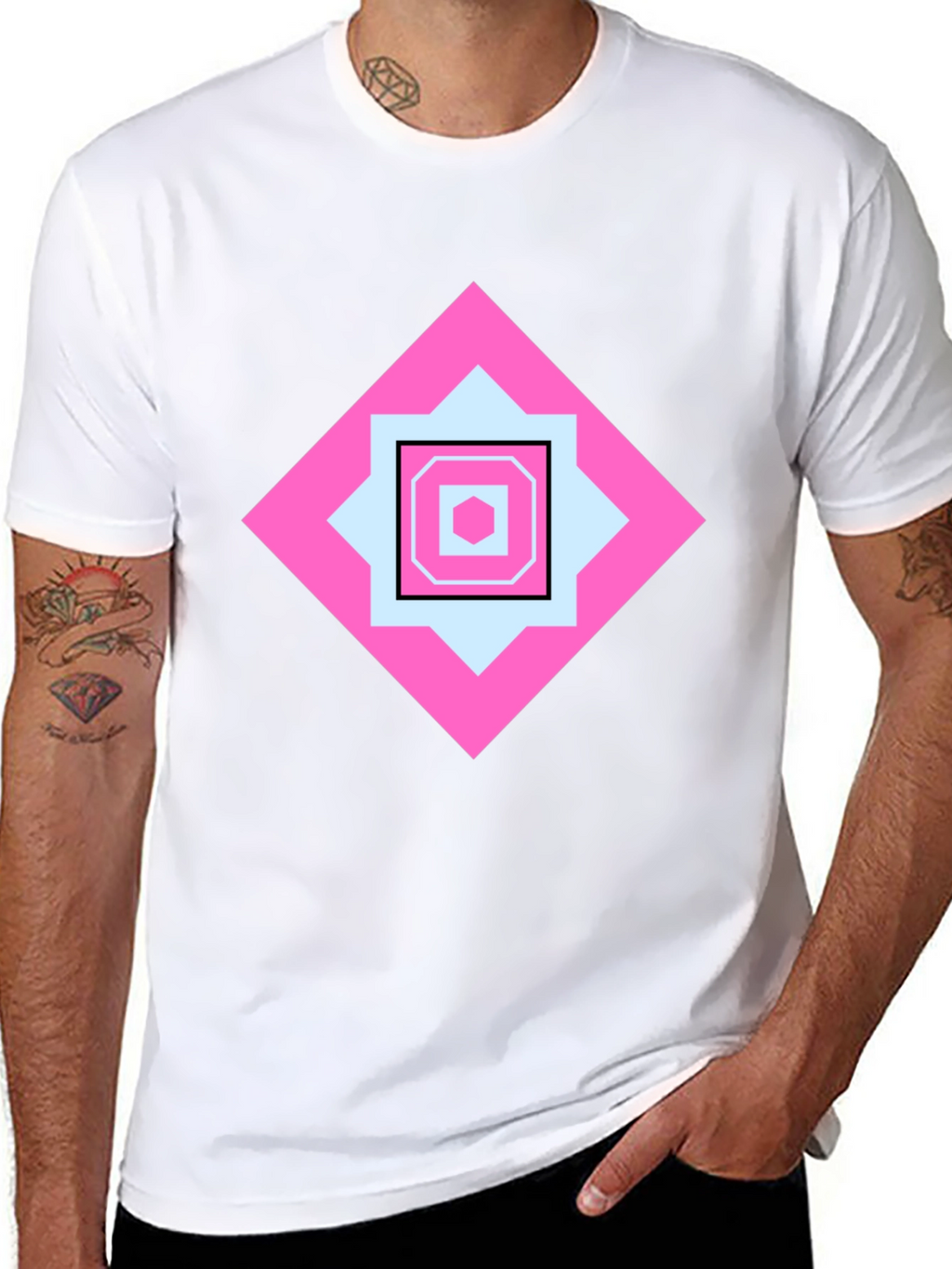 Geometric Pattern Tee - Stylish Casual Wear