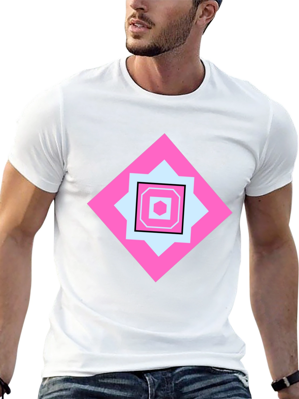 Geometric Pattern Tee - Stylish Casual Wear