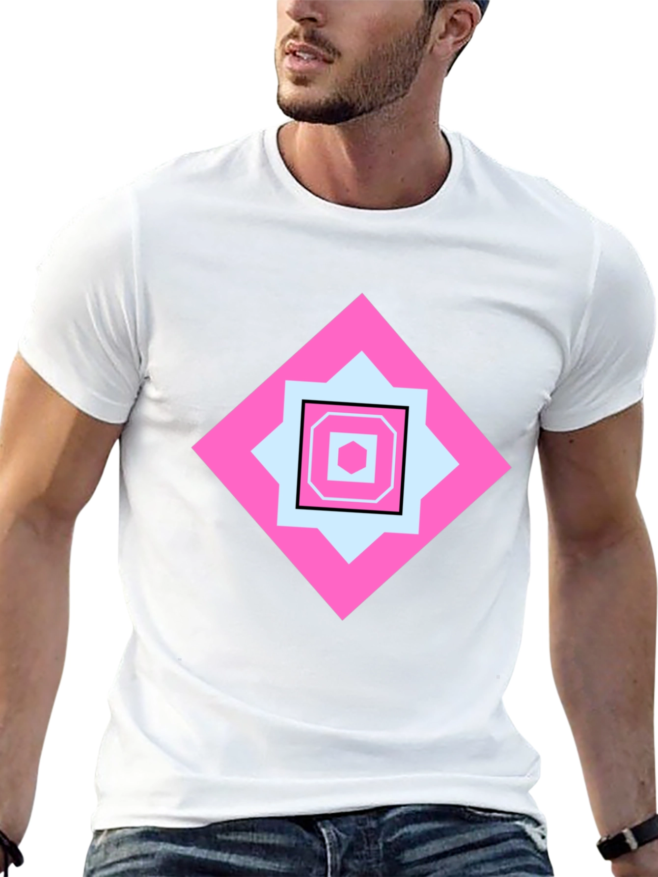 Geometric Pattern Tee - Stylish Casual Wear