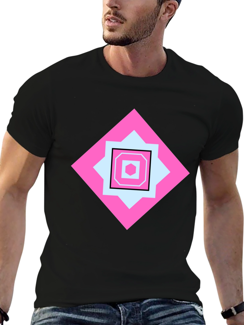 Geometric Pattern Tee - Stylish Casual Wear