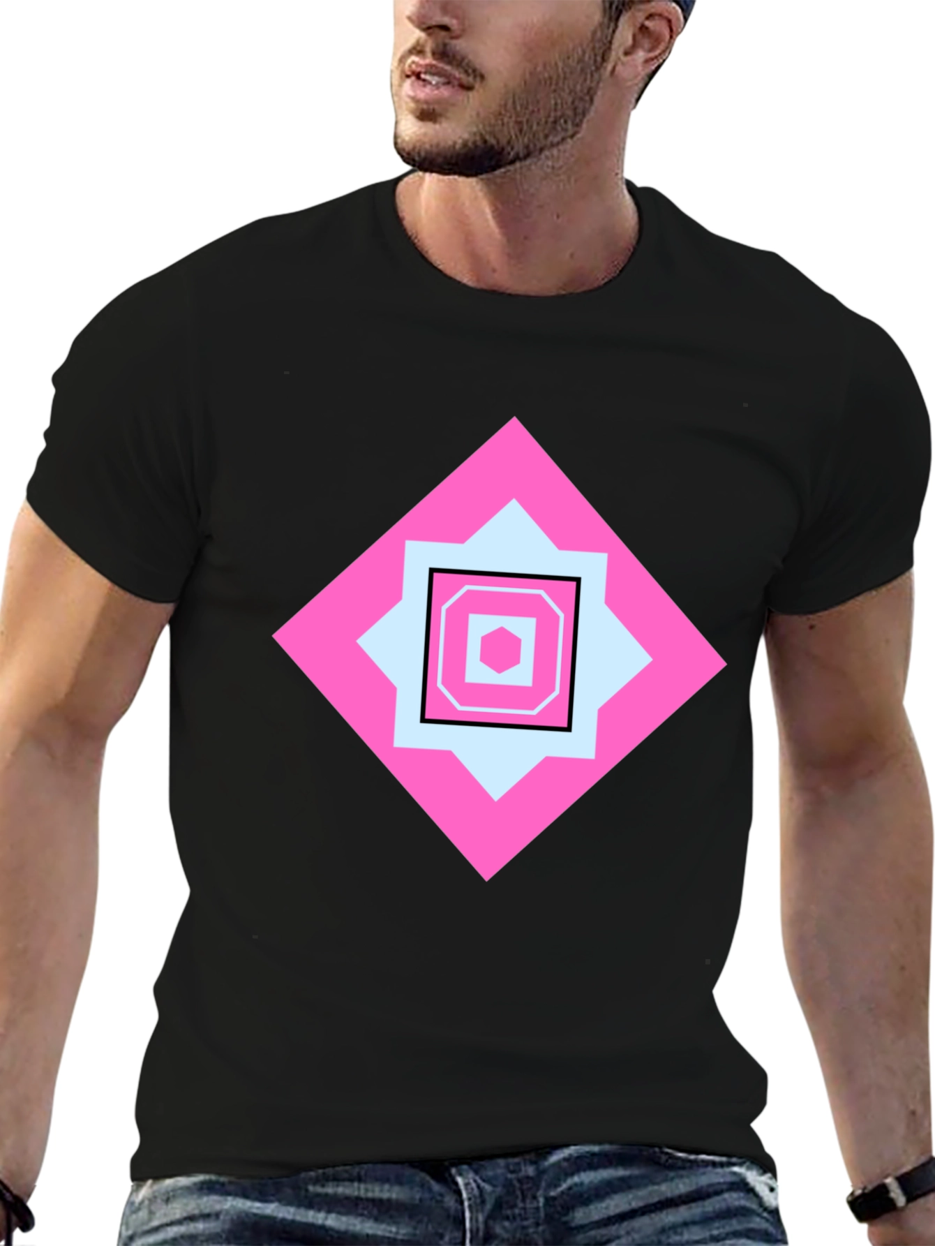 Geometric Pattern Tee - Stylish Casual Wear