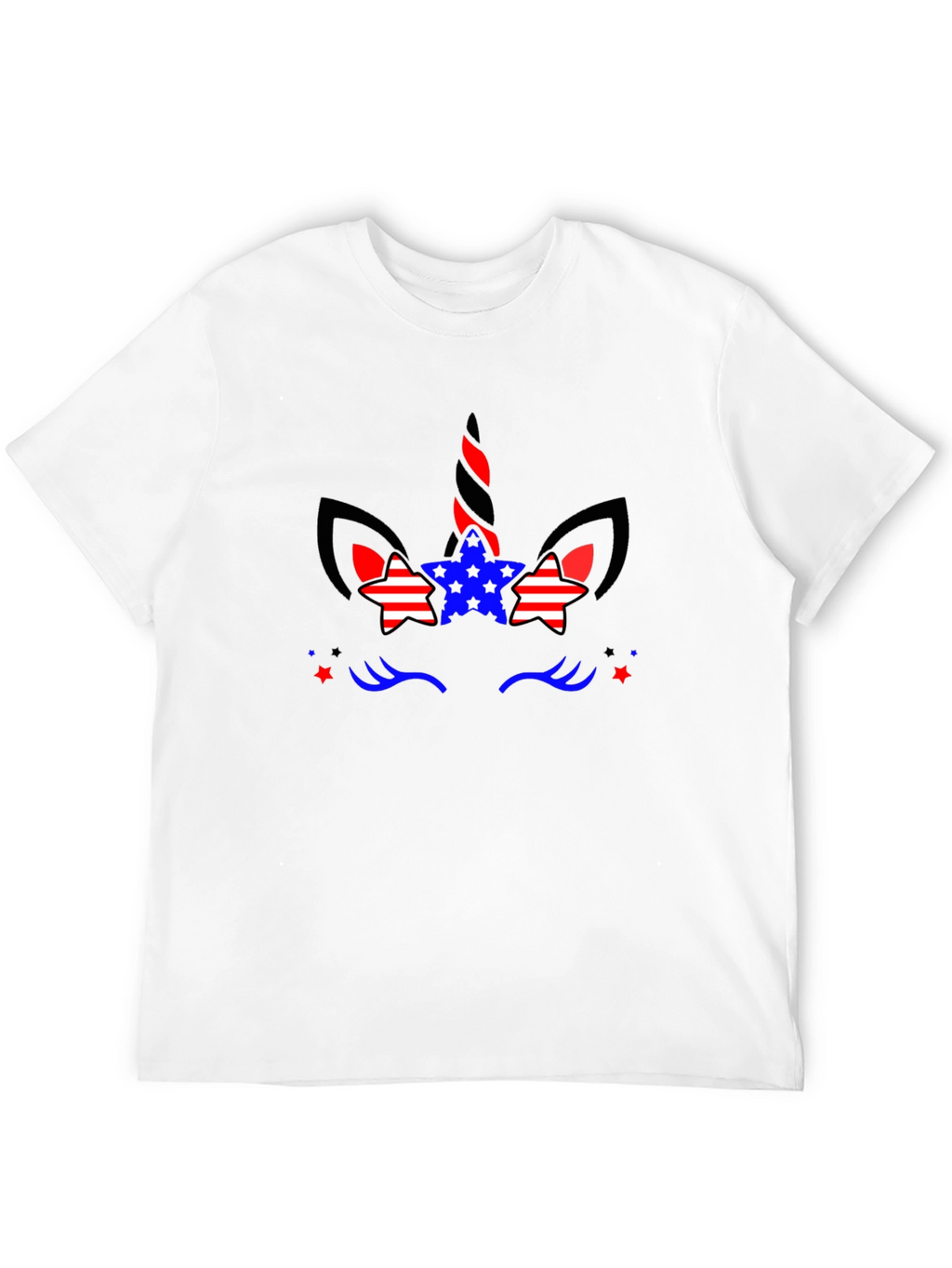 Patriotic Unicorn T-Shirt - Black