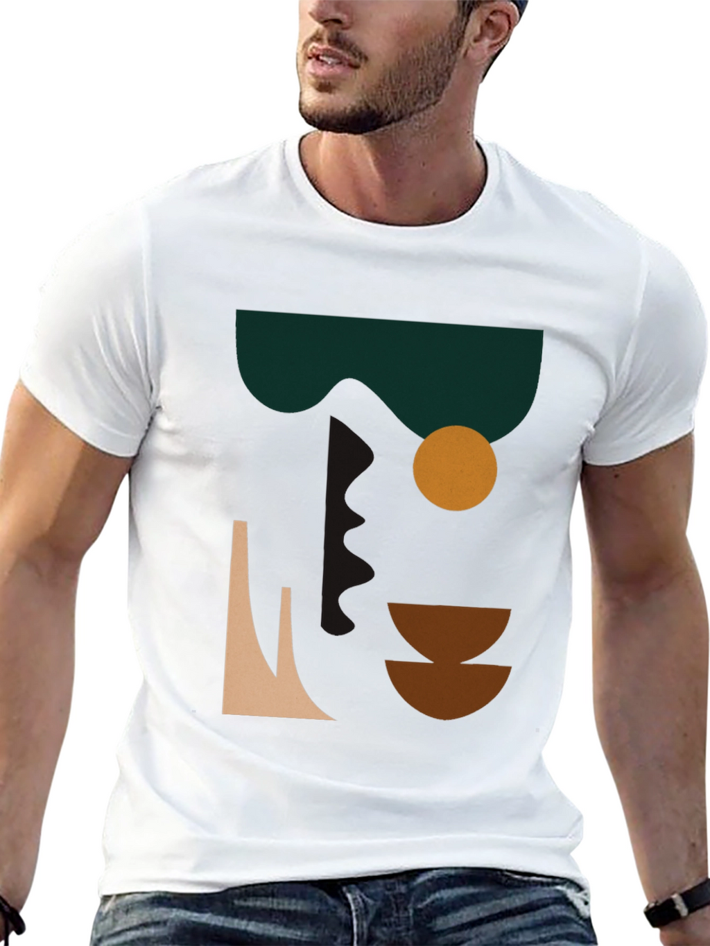 Abstract Graphic Print Tee - Modern Art Shirt