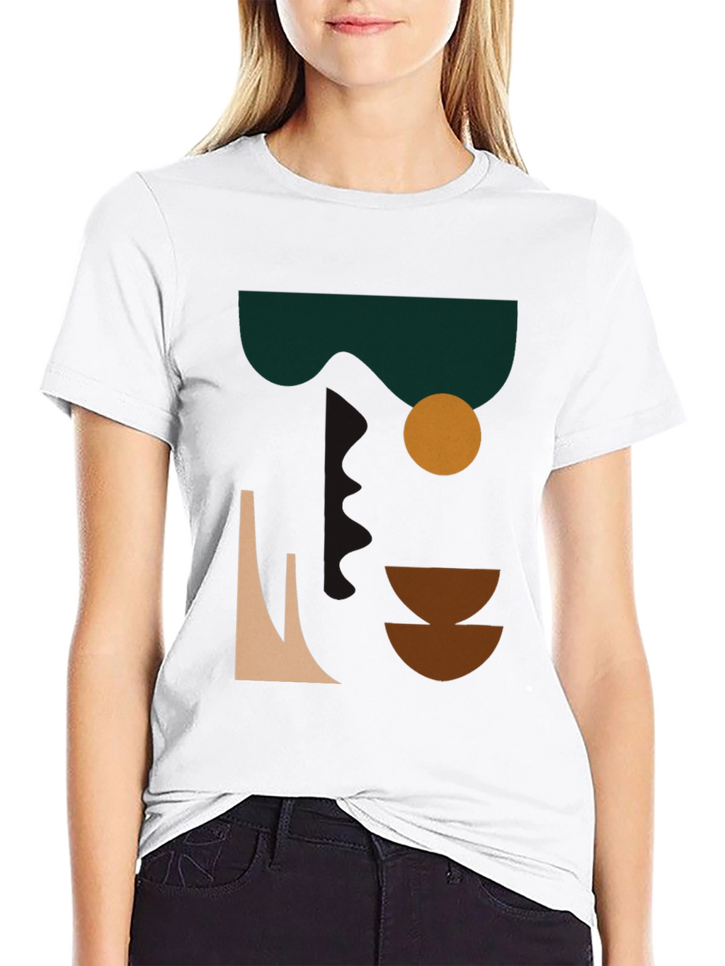 Abstract Graphic Print Tee - Modern Art Shirt