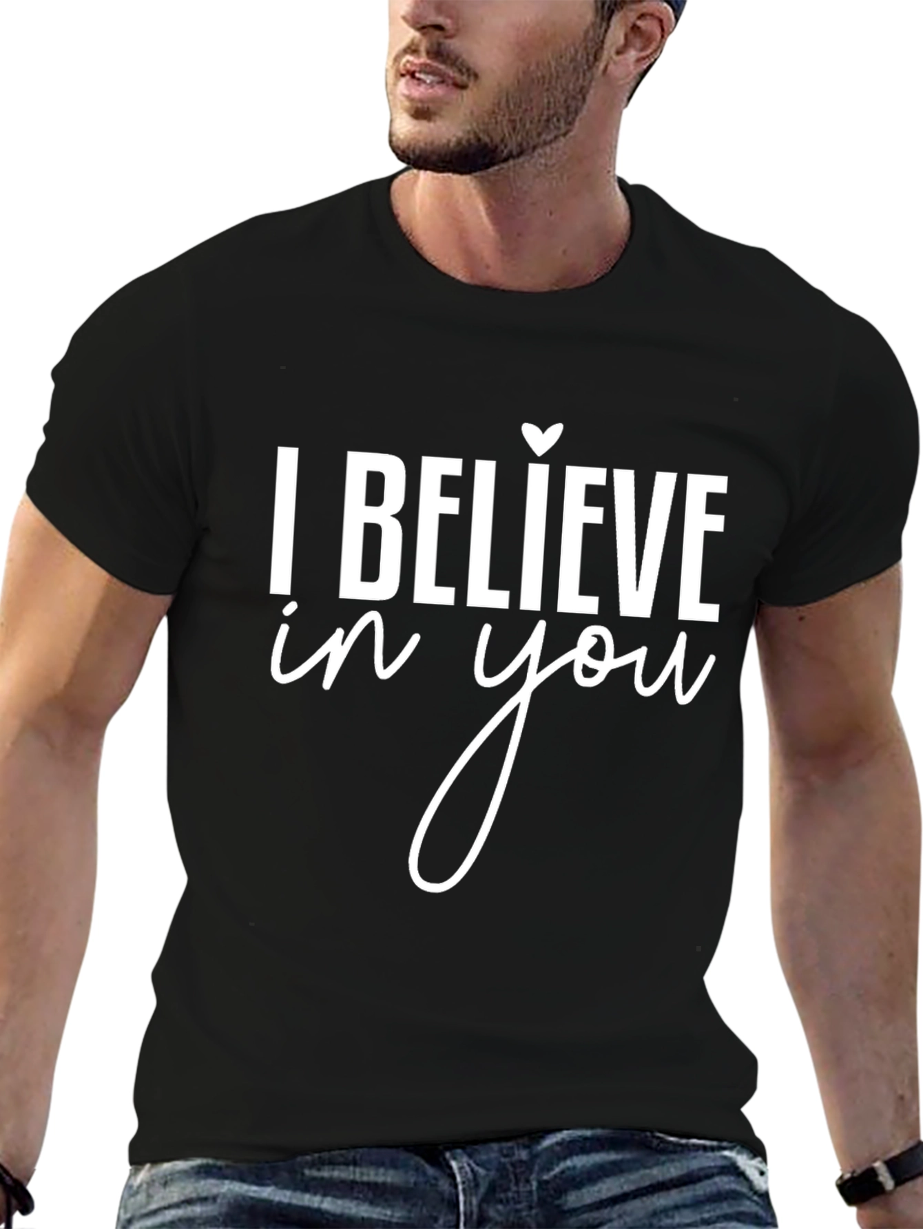 Believe in You Black Graphic Tee