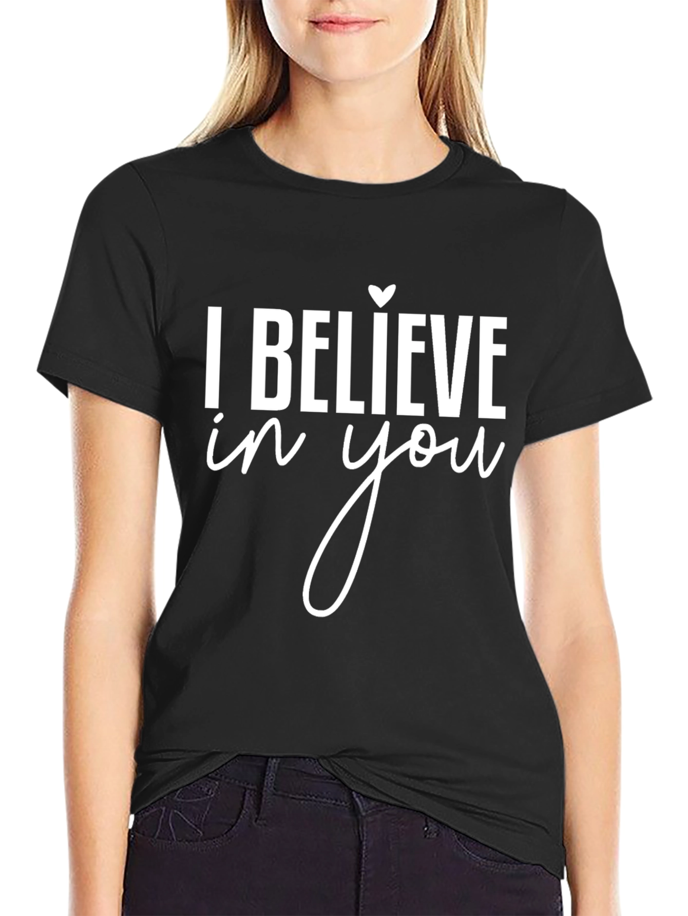 Believe in You Black Graphic Tee