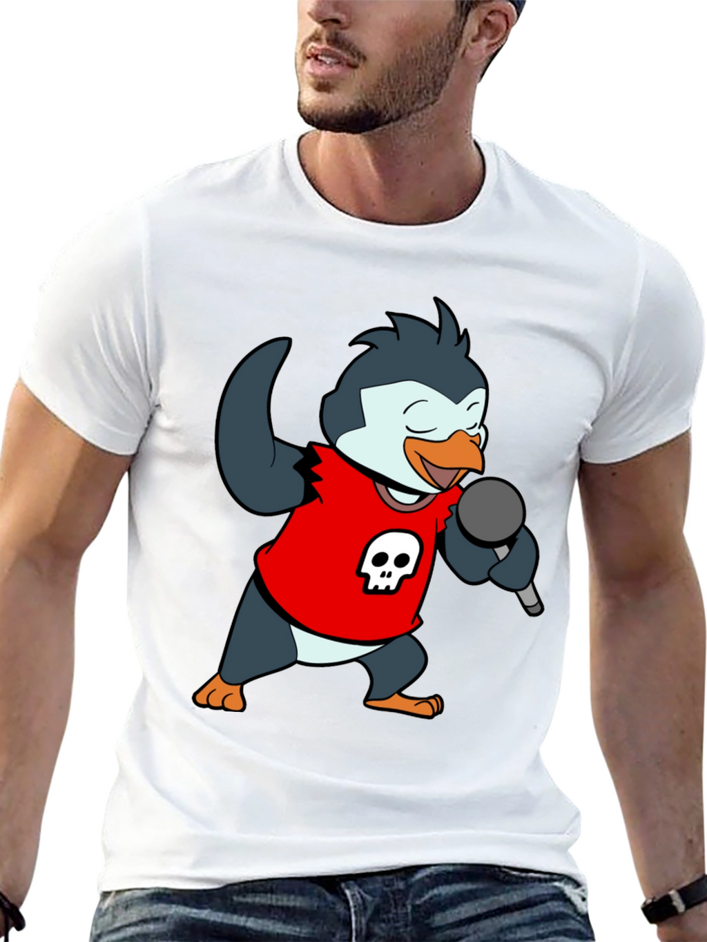 Rockstar Penguin Graphic Tee