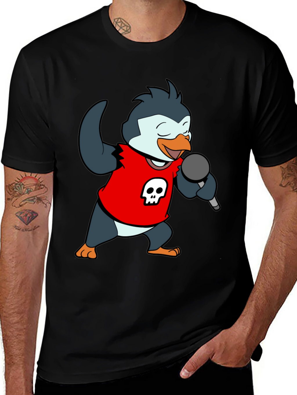 Rockstar Penguin Graphic Tee