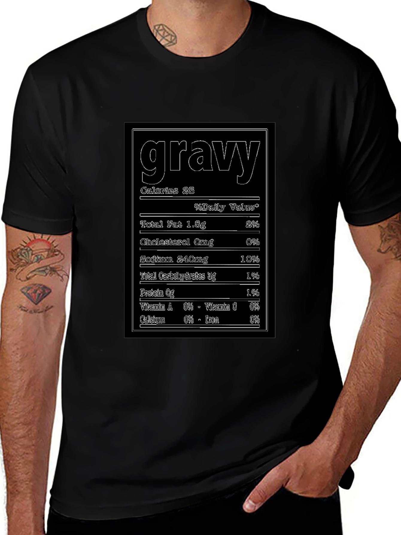Funny Gravy Nutrition Facts T-Shirt