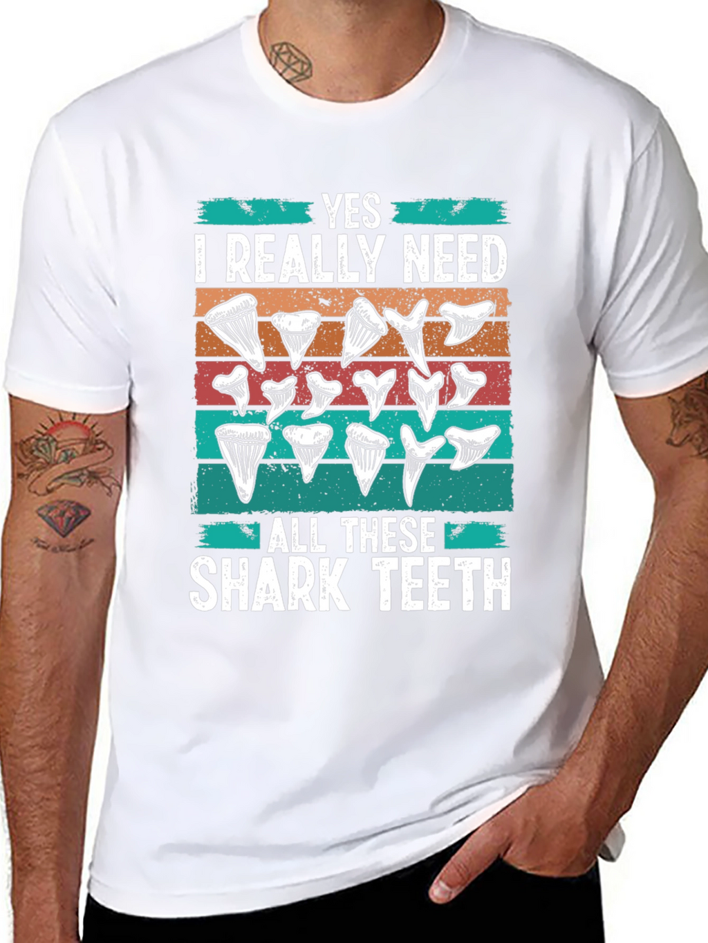 Shark Teeth Graphic Tee - Need All the Teeth!